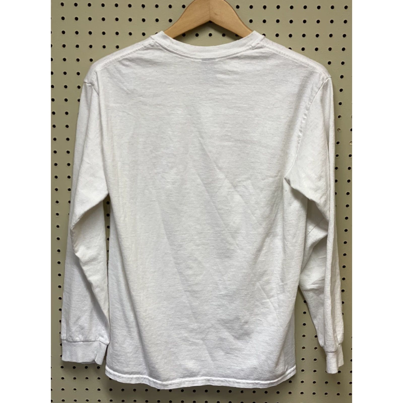 Gildan Gildan Mens Bates Football Long Sleeve T-Shirt College White M Medium Regular Crew Neck Shirt Mens Size US M / EU 48-50 / 2 - 2 Thumbnail