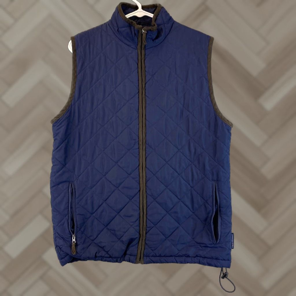 Vintage Field and Stream Men’s Sportsman Puffer Vest Diamond Quilted Blue S 56-9 Size US S / EU 44-46 / 1 - 1 Thumbnail