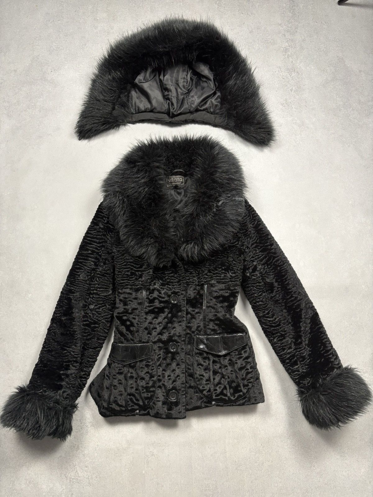 Vintage Vintage Karakul Lamb Fur Hooded Jacket With Faux Fur Trim S Size S / US 4 / IT 40 - 12 Thumbnail