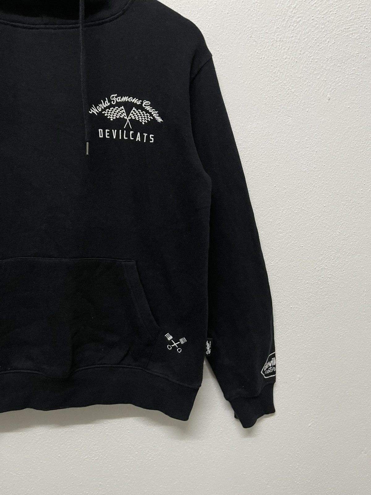 If Six Was Nine 2000s DEVILCATS BLACK MOTORCYCLE PULLOVER HOODIE Size US M / EU 48-50 / 2 - 3 Thumbnail