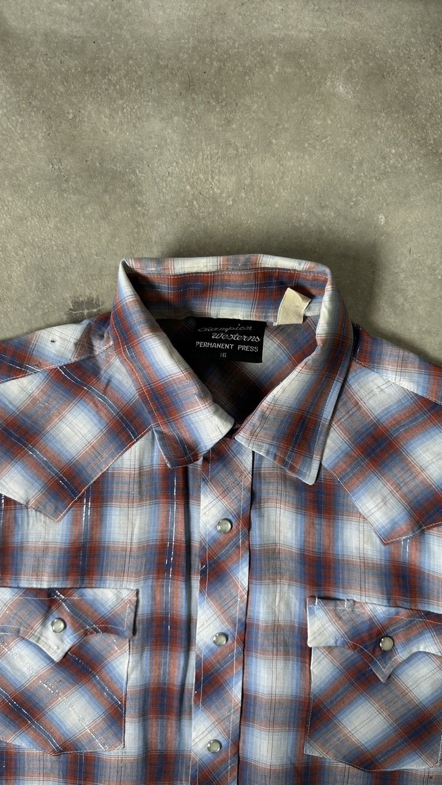Champion VINTAGE CHAMPION WESTERN CHECKERED PEARL SNAP SHIRT Size US M / EU 48-50 / 2 - 6 Thumbnail