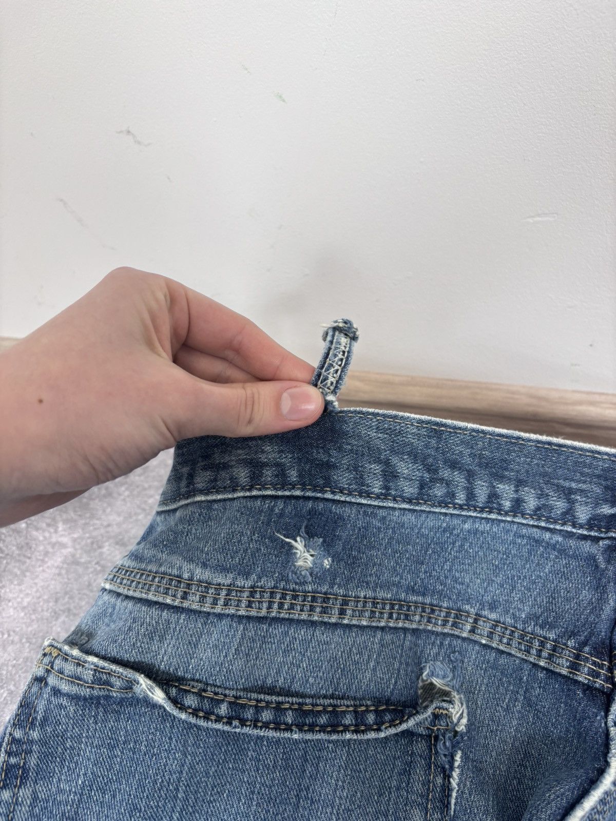 Dickies Dickies Men’s Denim Jeans Faded Blue USA Carpenter Workwear Size US 36 / EU 52 - 9 Thumbnail