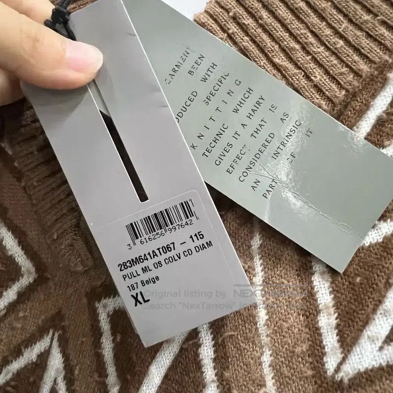 Dior Dior Coffee Wool Men's Sweater in XL . Size US XL / EU 56 / 4 - 4 Thumbnail