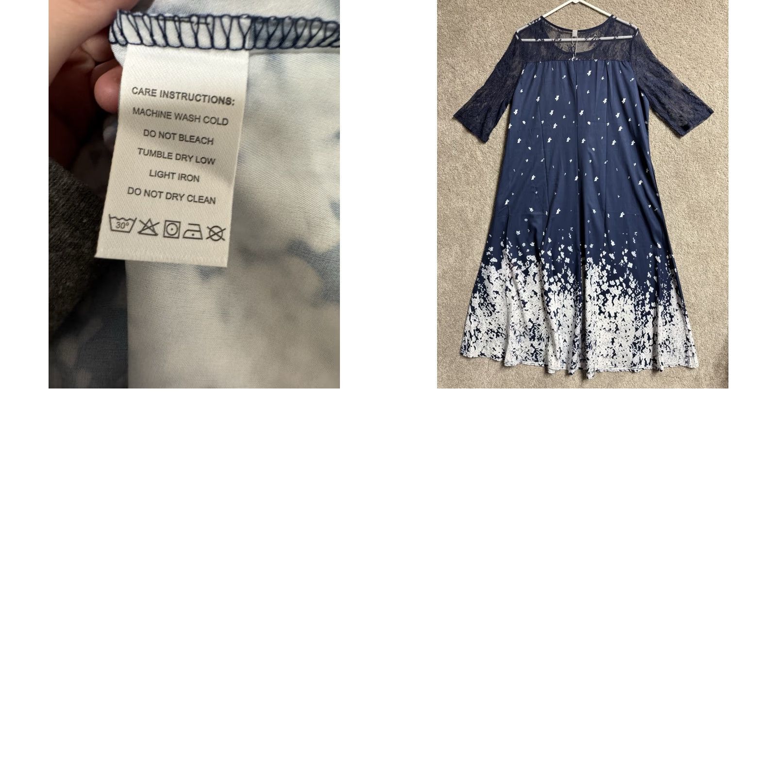 Vintage VINTAGE Whimsigoth Maxi Dress XL Ombre Lace Flowy Artsy Gradient Dreamy Festival Women Size XL / US 12-14 / IT 48-50 - 8 Thumbnail