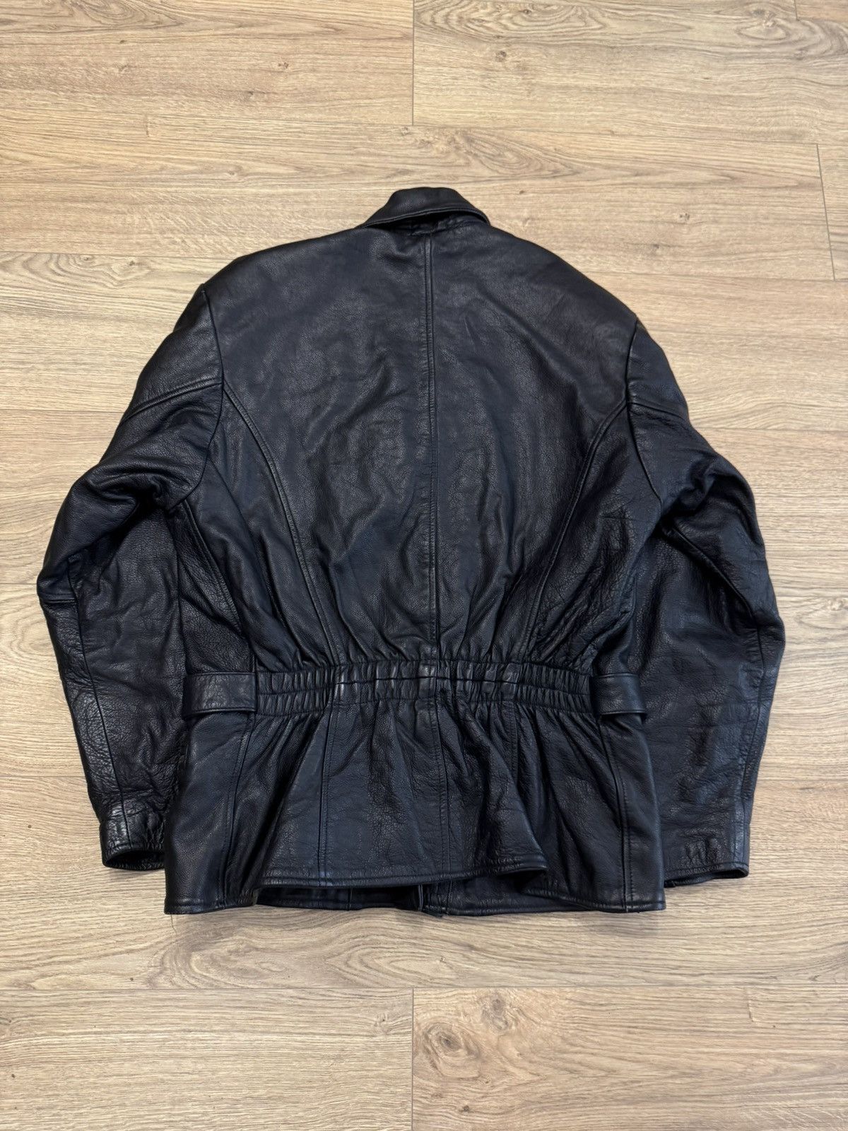 Vintage Halvarssons Sweden Black Genuine Leather Biker Jacket Size US M / EU 48-50 / 2 - 3 Thumbnail