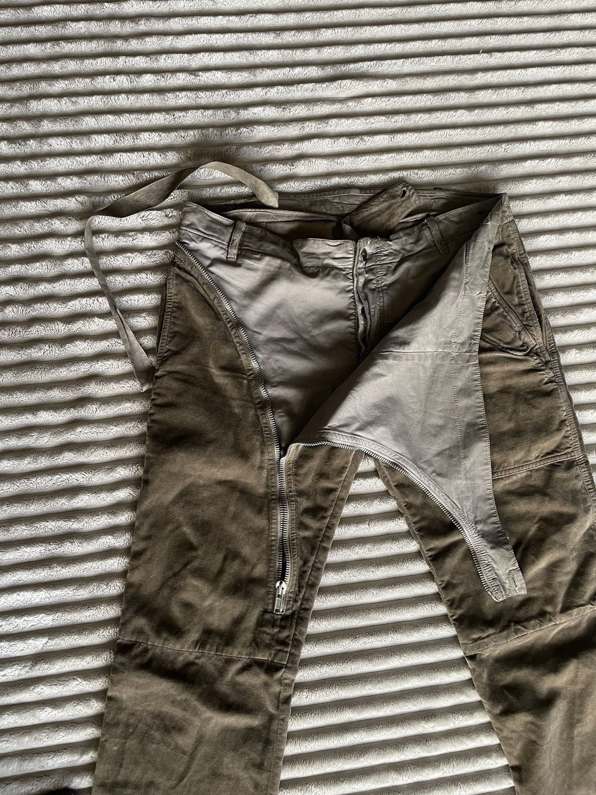 Rick Owens Double Layer Aircut Velvet Pants Size US 32 / EU 48 - 1 Thumbnail
