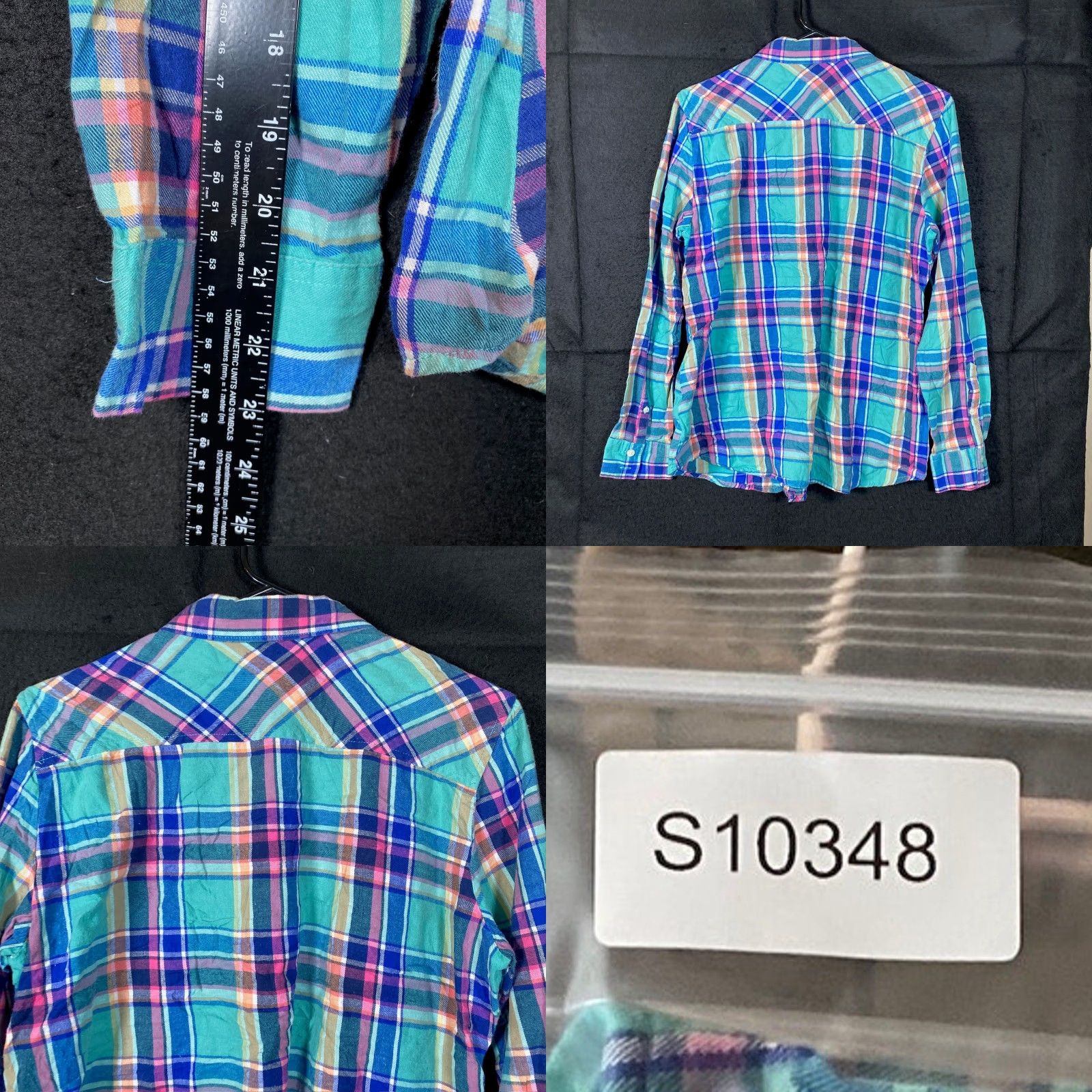Eddie Bauer Eddie Bauer Womens Blouse Multicolored Plaid Button Down 100% Cotton Large Size L / US 10 / IT 46 - 8 Thumbnail