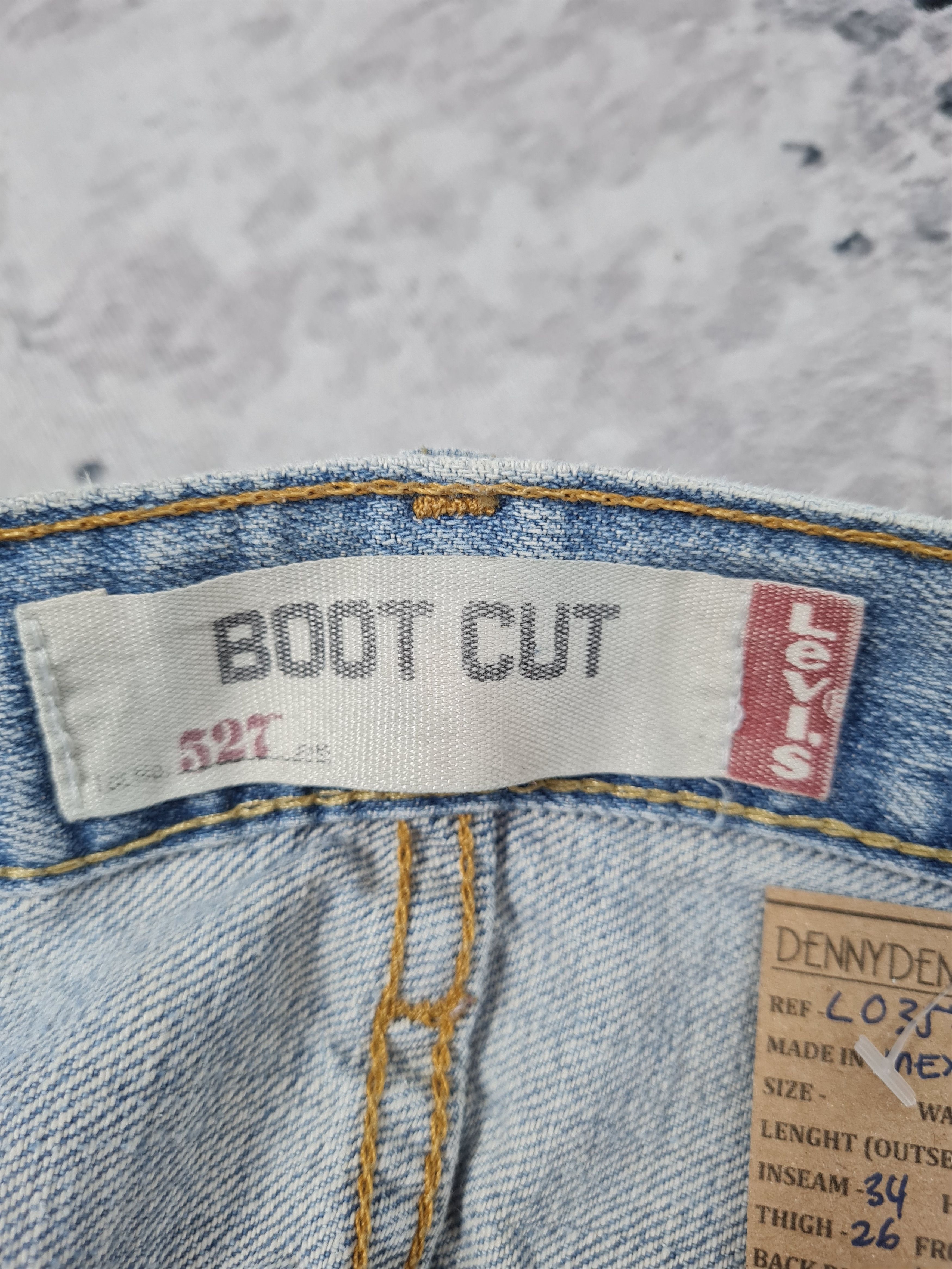 Levi's Vtg LEVIS 527 Bootcut Ripped Light Blue L0357 Size 35X34 Size US 35 - 15 Thumbnail