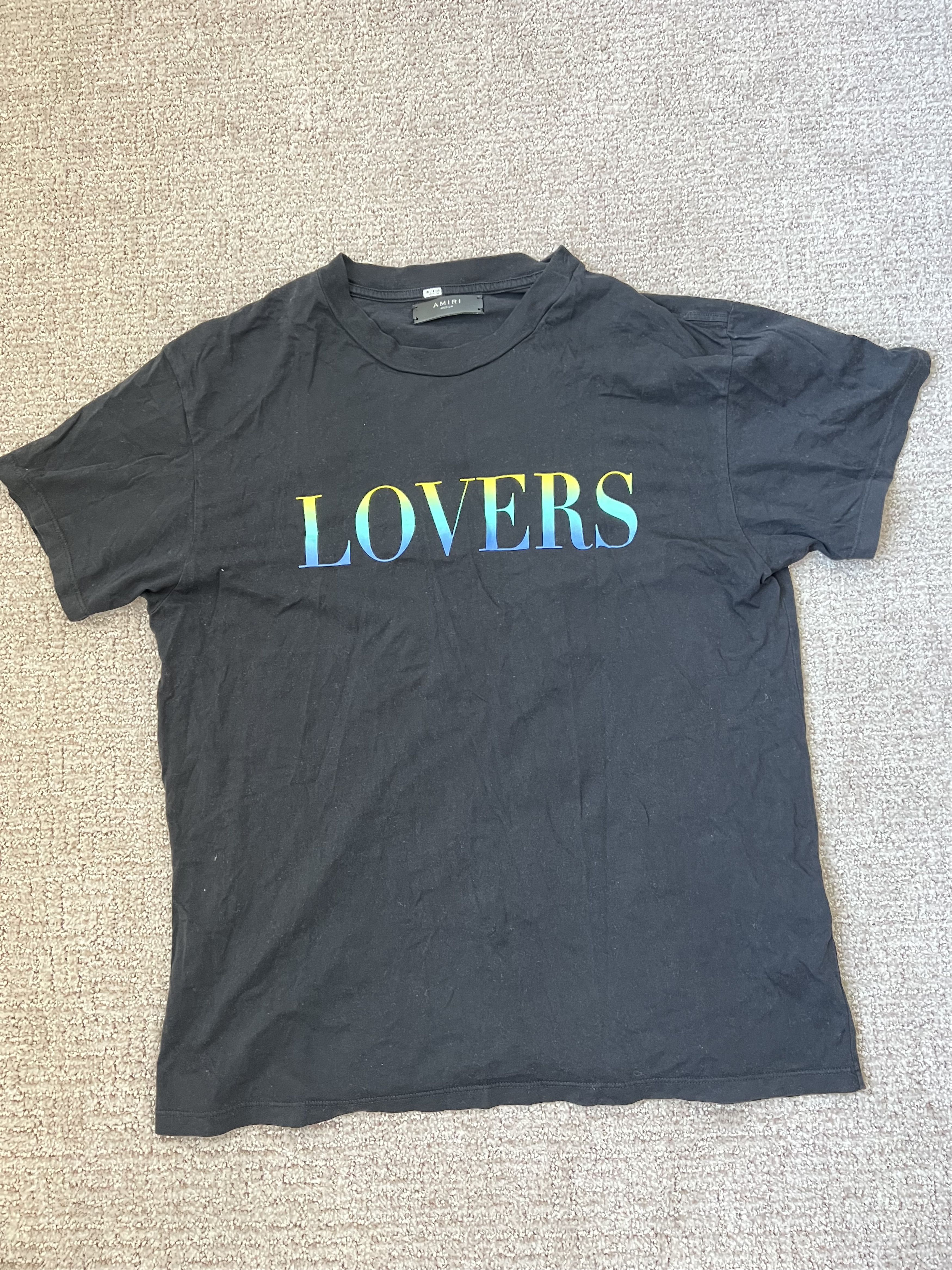 Amiri AMIRI “Lovers” Graphic Tee – Black (Size M) Size US M / EU 48-50 / 2 - 1 Thumbnail