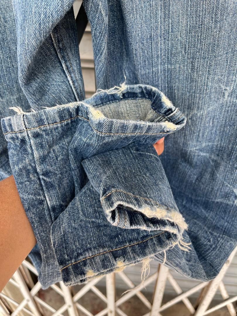 If Six Was Nine × Japanese Brand × Le Grande Bleu (L.G.B.) 🔥RARE !! VINTAGE DOUBLE WAIST PLAYCHESS RIPPED JEANS Size US 33 - 7 Thumbnail