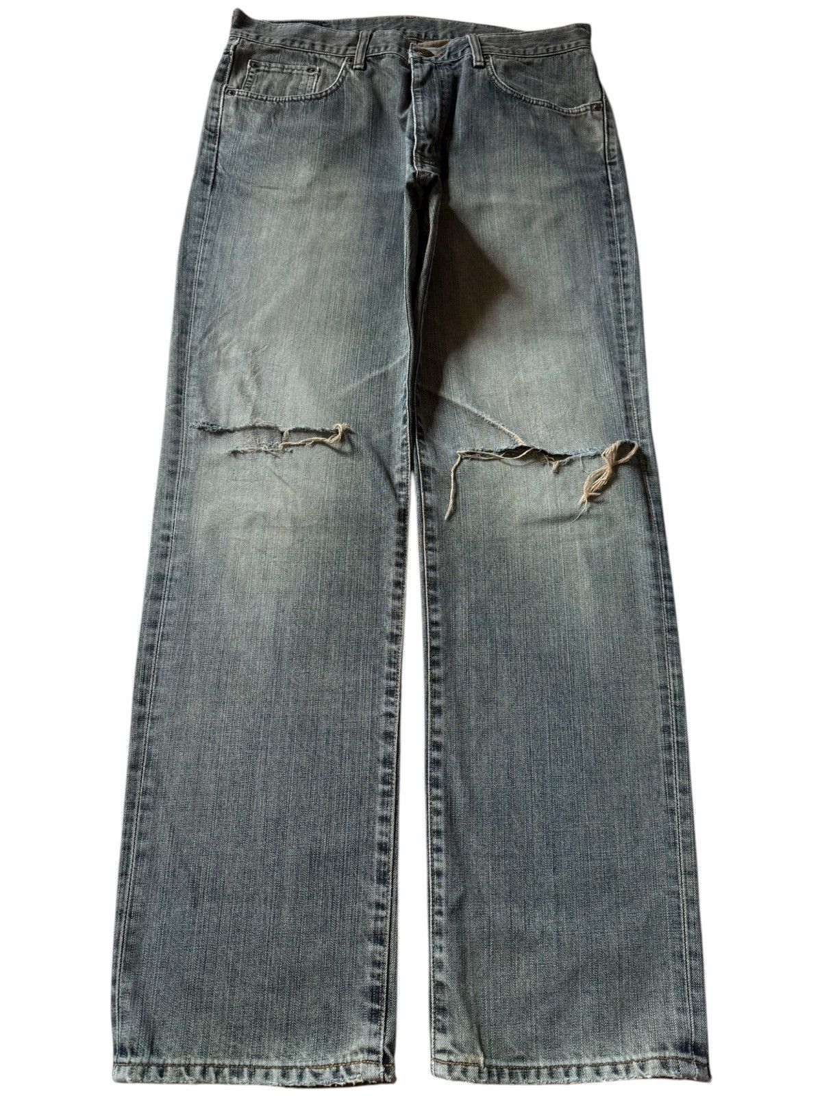 Edwin Vintage Edwin 503 Rusty Wash Distress Loose Jeans Size US 34 / EU 50 - 1 Thumbnail