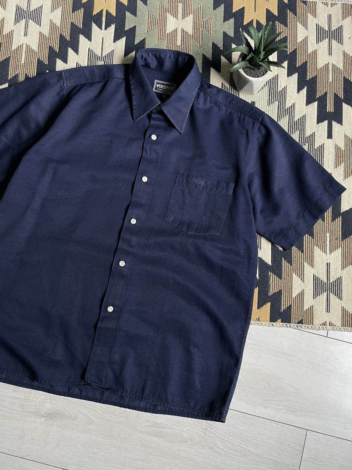 Versace Jeans Couture × Vintage Vintage Versace Jeans Couture Short Sleeve Shirt Size US L / EU 52-54 / 3 - 3 Thumbnail