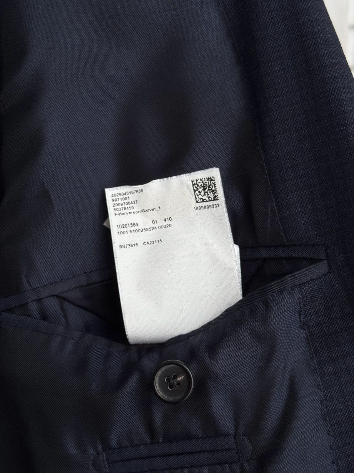Hugo Boss Hugo Boss Loro Piana Full Canvas Wool Blazer Navy Size 42R - 24 Thumbnail