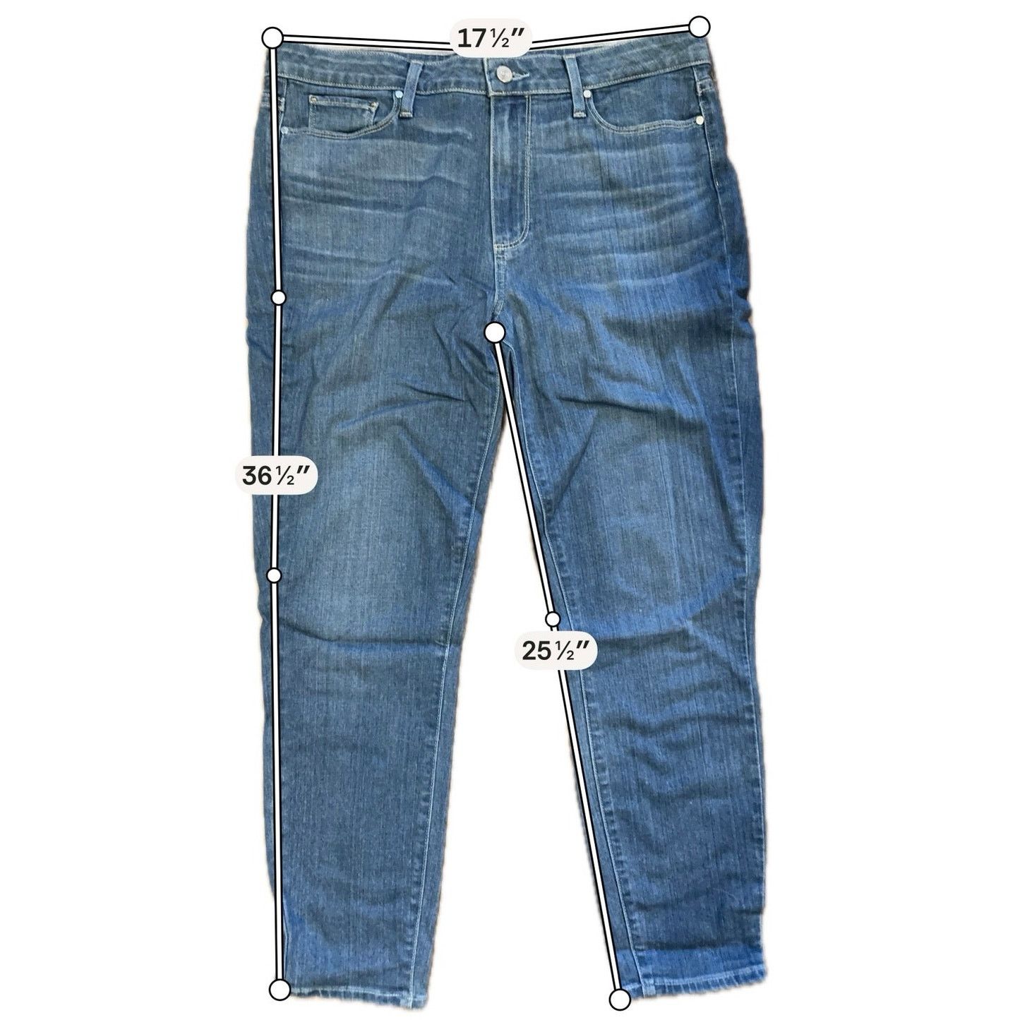 Paige PAIGE Hoxton Crop Skinny Jeans 31 Size 31" - 9 Thumbnail