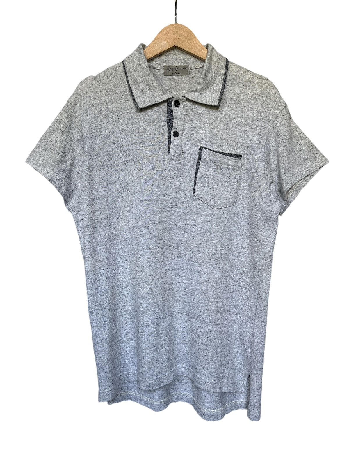Yohji Yamamoto 1990 Yohji Yamamoto Pour Homme Gradient Polo Shirt Size US M / EU 48-50 / 2 - 2 Thumbnail