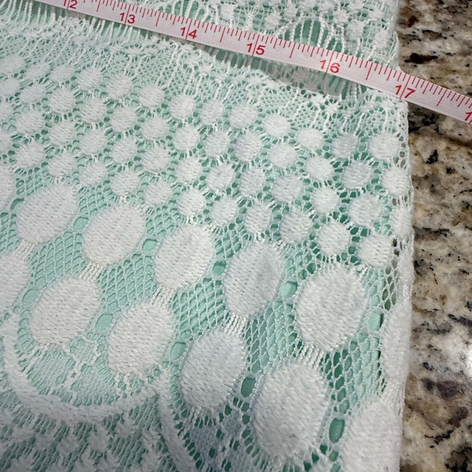 Other Gianni Bini mint green & white lace overlay mini skirt SZ 10 Size 32" / US 10 / IT 46 - 7 Thumbnail