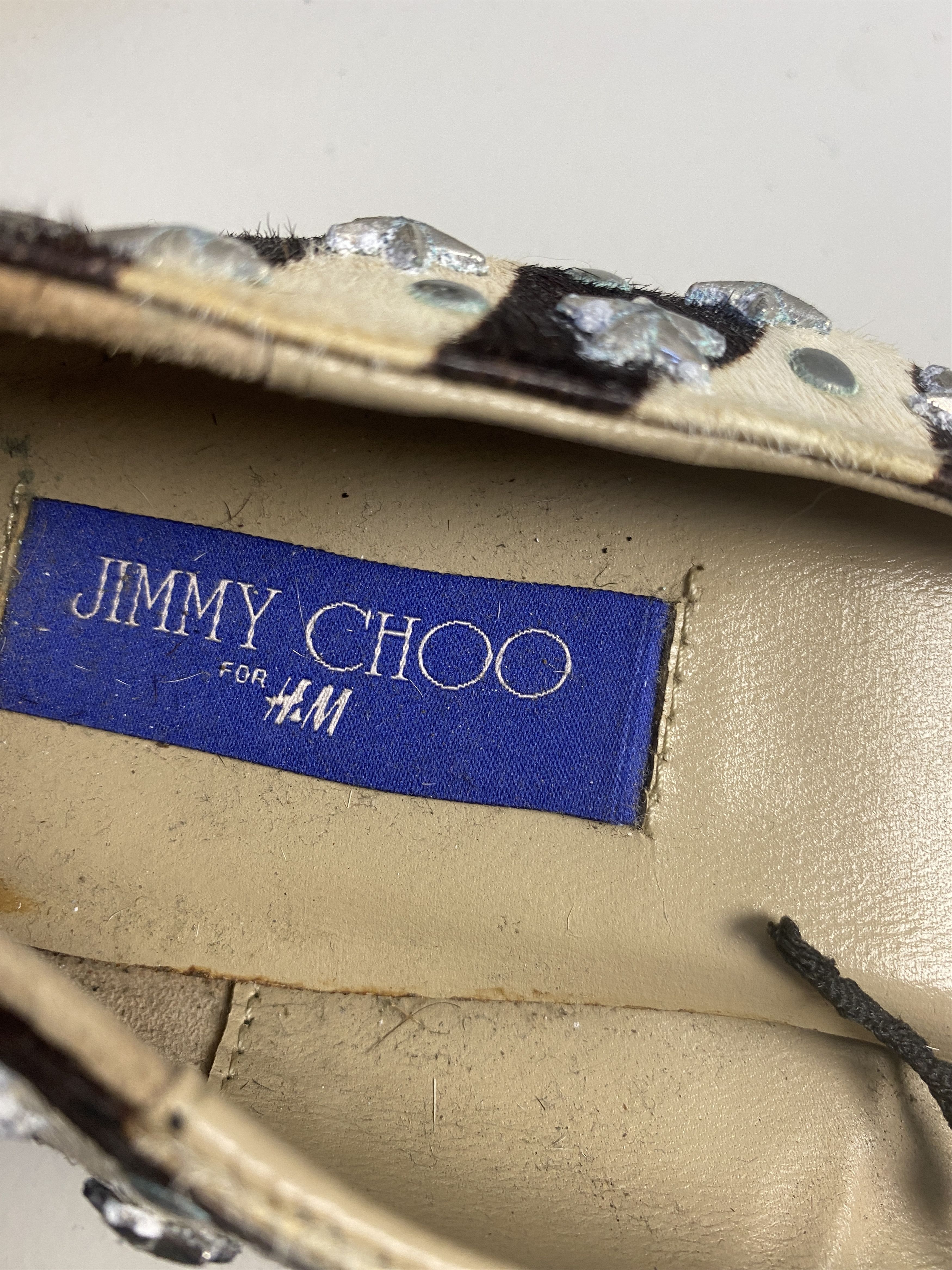 Jimmy Choo Jimmy Choo for H&M leather zebra print flats studded Size US 9 / IT 39 - 8 Thumbnail