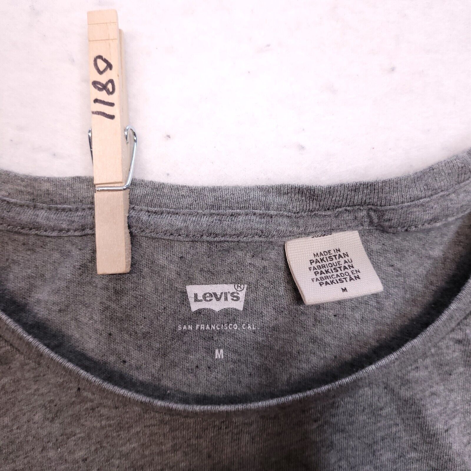 Levi's Levis Casual Pullover Shirt Womens Size Medium M Gray Red Size M / US 6-8 / IT 42-44 - 3 Thumbnail