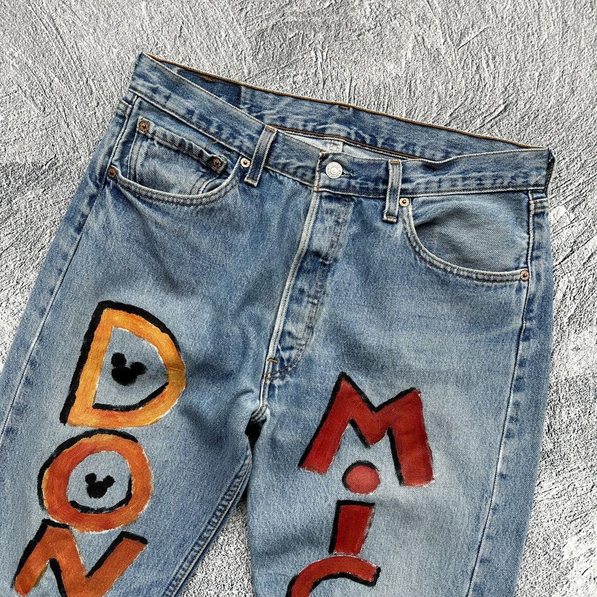 Levi's Men’s Levi’s 501 (Donald Mickey) Custom Made In USA Blue Size US 34 / EU 50 - 3 Thumbnail