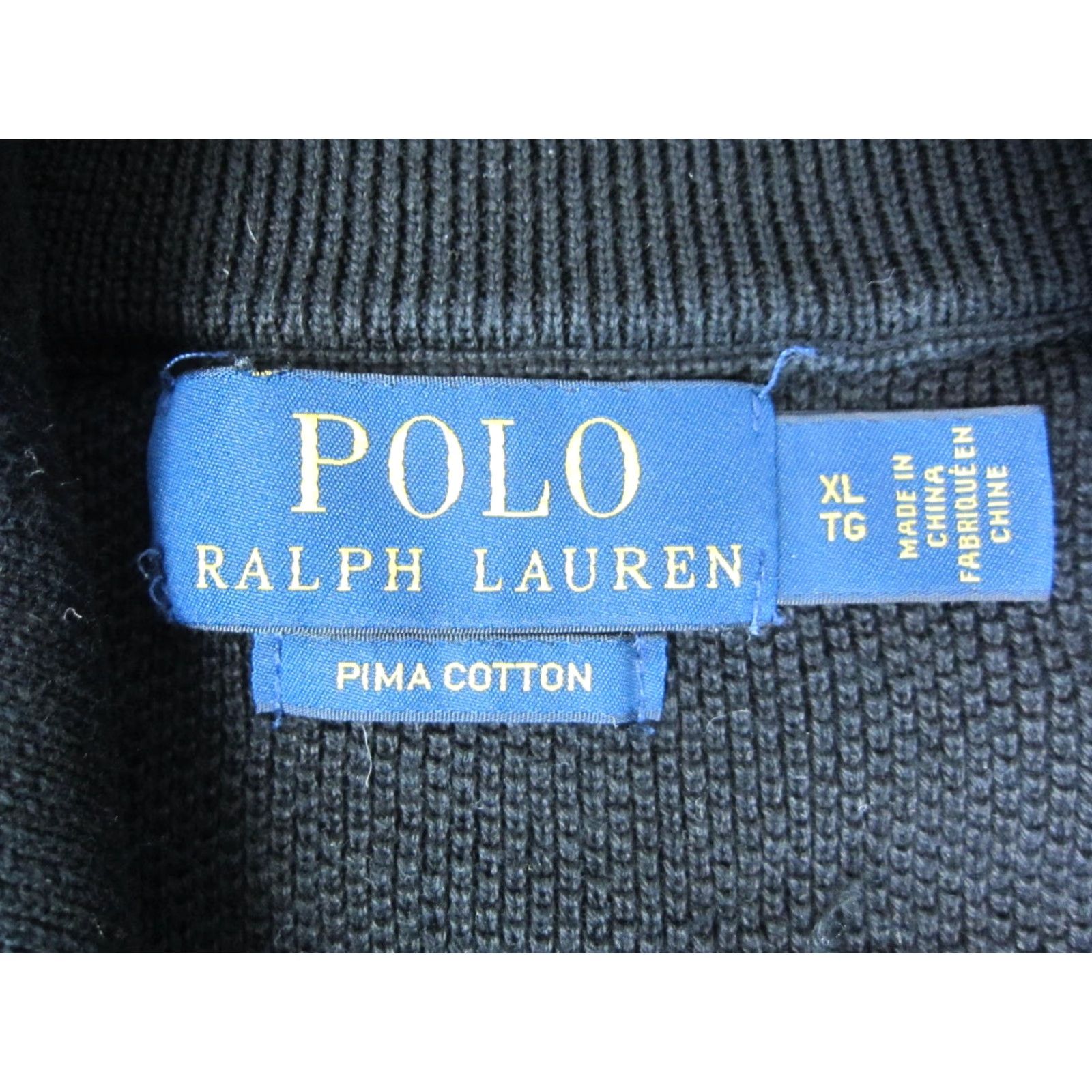 Polo Ralph Lauren Polo Ralph Lauren Sweatshirt XL Black Knit Zip 1/4 Mock Neck Logo Mens 90s Style Pullover Knit Sweatshirt Size US XL / EU 56 / 4 - 6 Thumbnail