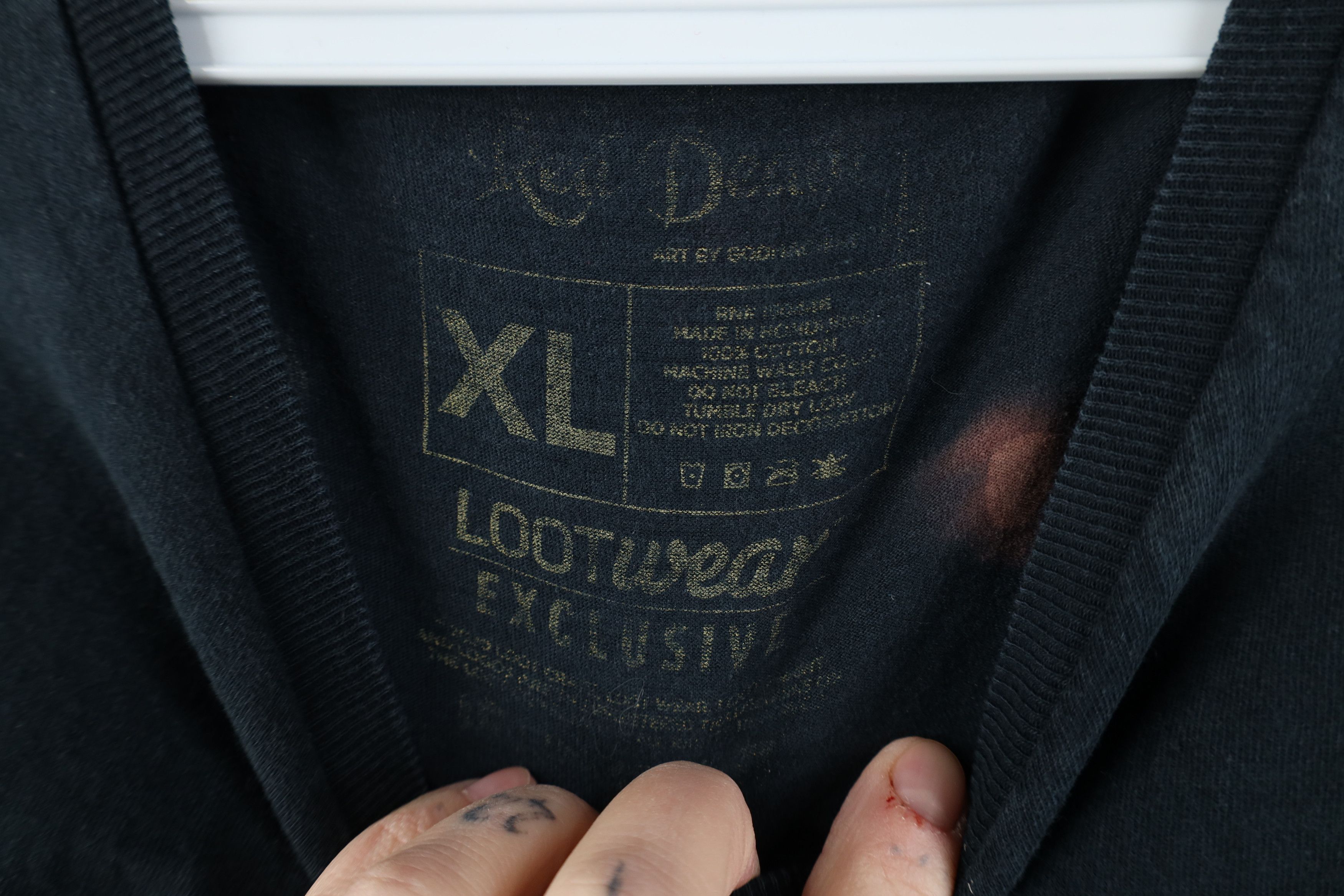 Vintage Vintage Y2K Streetwear Reaper Skeleton Emo T-Shirt Black Size US XL / EU 56 / 4 - 6 Thumbnail
