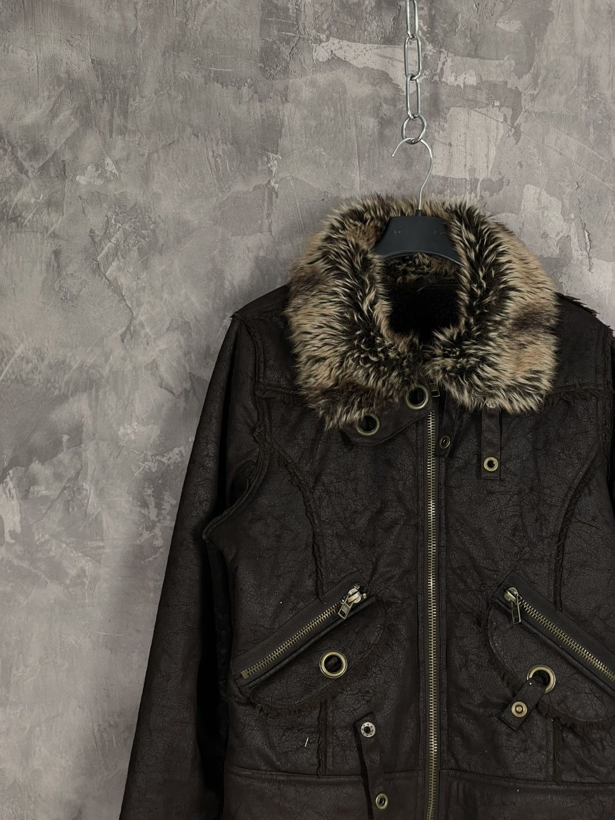 Beauty Beast × If Six Was Nine × Vintage VINTAGE BOMBER JACKET MIL TEC STYLE FAUX FUR Size M / US 6-8 / IT 42-44 - 3 Thumbnail