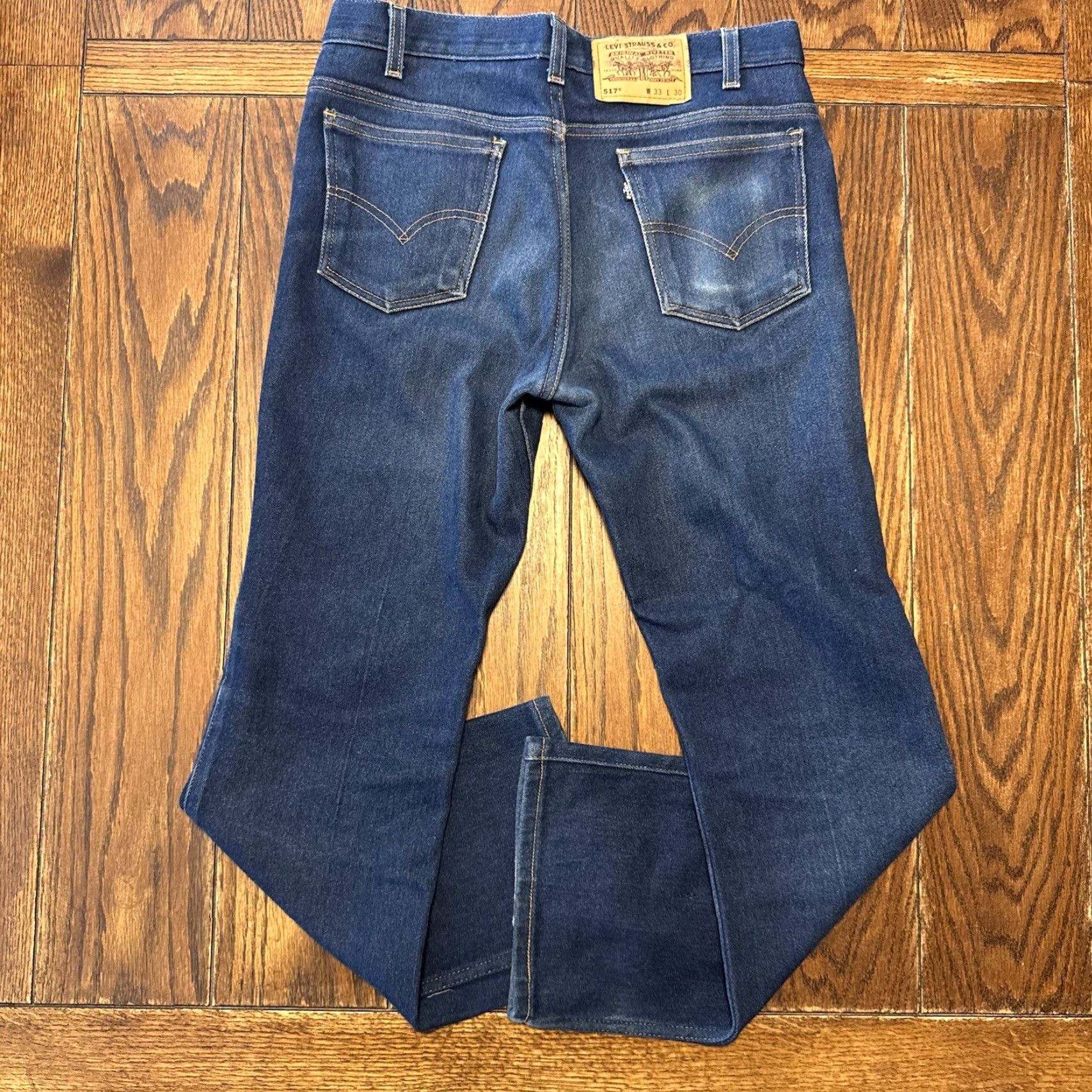 Levi's VINTAGE Levi’s 517 Bootcut Jeans 33x30 Mens Blue Denim Cowboy Cut Cowboy 517 90s? Size US 33 - 7 Thumbnail