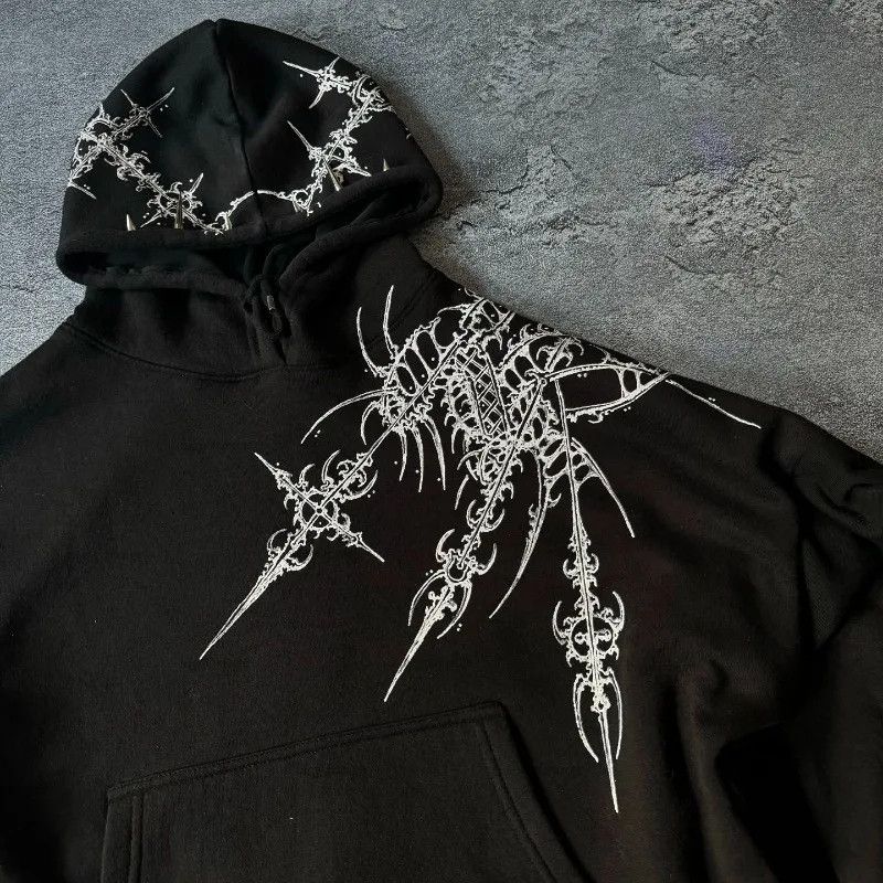 Japanese Brand Big Skull Graphic Retro hoodie Size US L / EU 52-54 / 3 - 3 Thumbnail