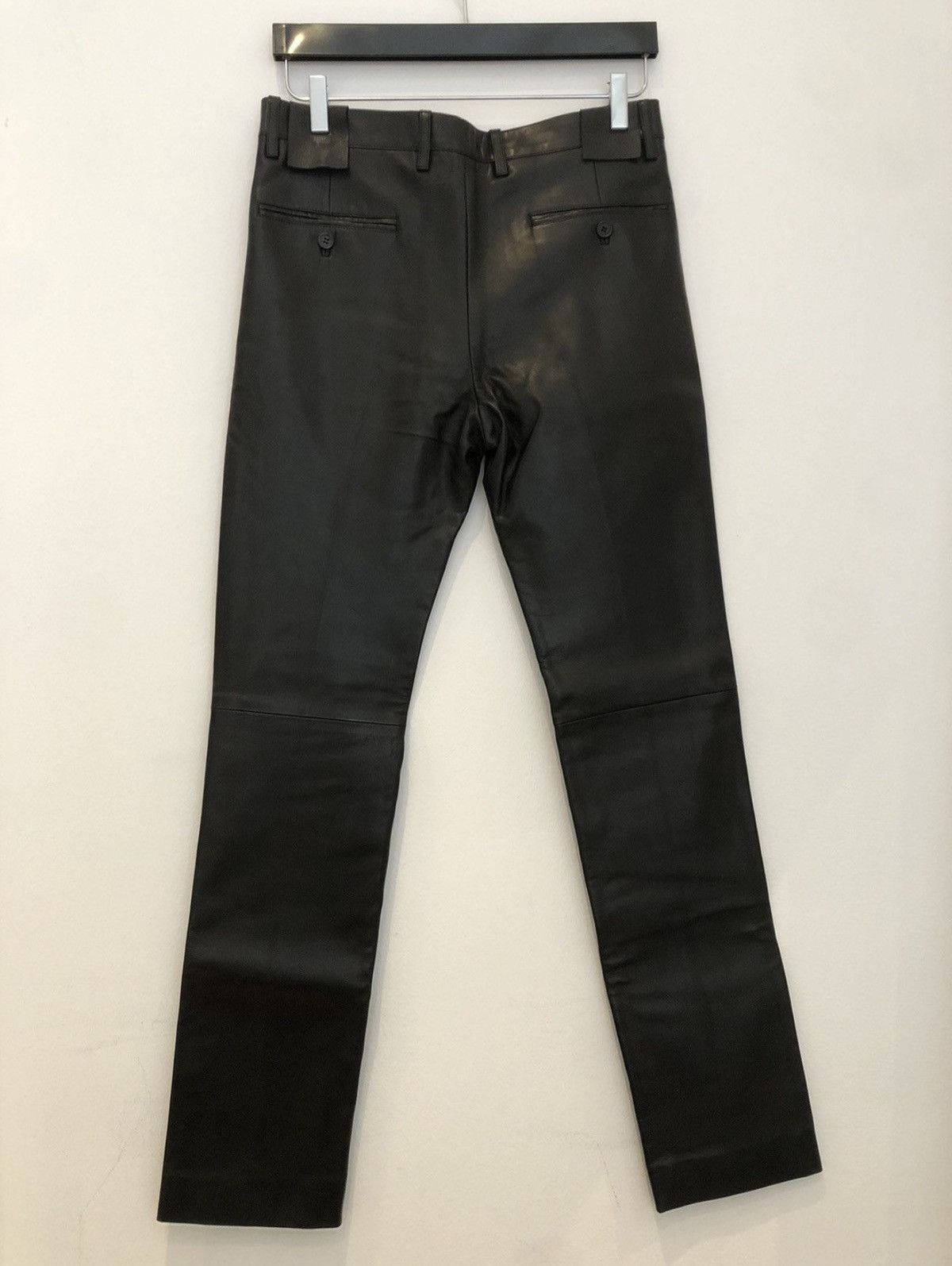 Hedi Slimane × Saint Laurent Paris 1 of 1 SS14 Sample Leather Pleated Trouser Size US 29 - 6 Thumbnail