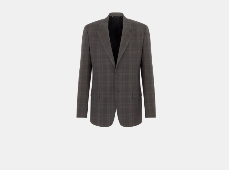 o1w1db11025 513C20 Classic Checkered Jacket in Black