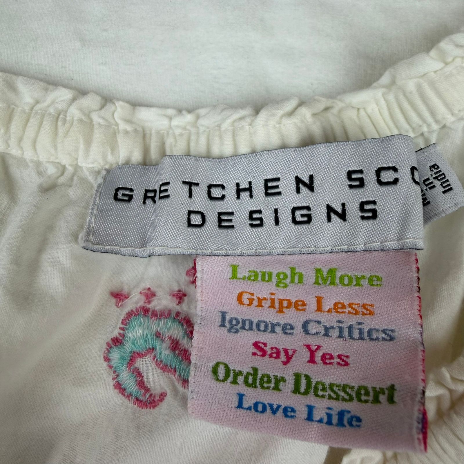 Gretchen Scott Gretchen Scott Designs White Embroidered Dress S Size S / US 4 / IT 40 - 4 Thumbnail
