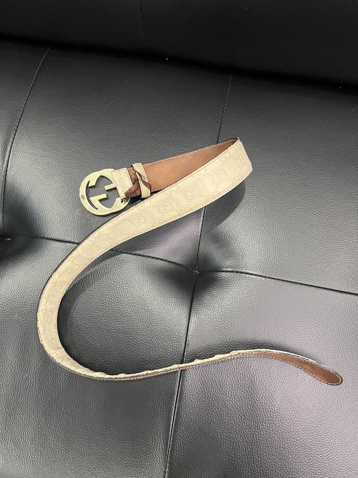 Gucci Gucci Double G Embossed Monogram Belt Size ONE SIZE - 2 Thumbnail