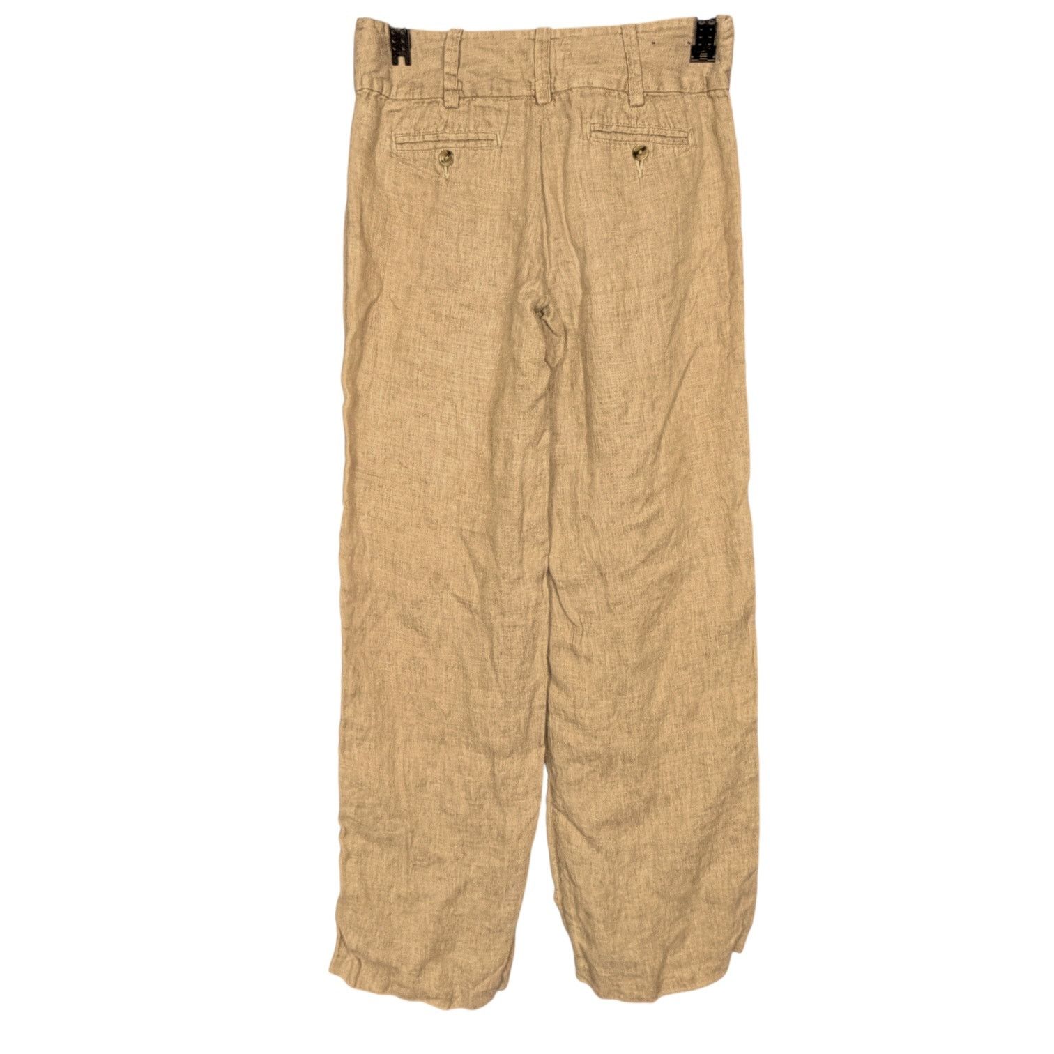 Banana Republic Banana Republic Martin Fit 100% Linen Tan Wide Leg Pants 2 Size 26" / US 2 / IT 38 - 2 Thumbnail