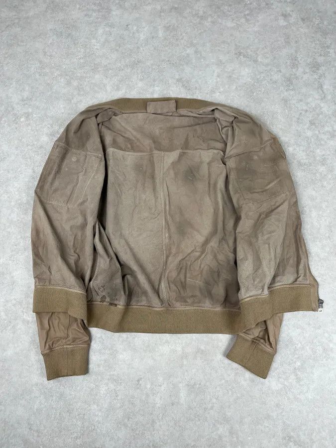 Gucci 2000s Gucci Beige Leather Bomber Jacket Size US M / EU 48-50 / 2 - 7 Thumbnail