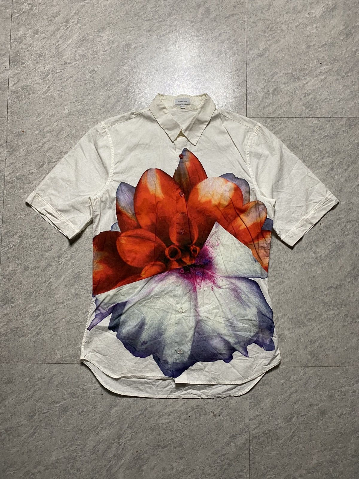 Jil Sander JIL SANDER - RAF SIMONS ERA SS/11 FLOWER PRINT POLO Size US S / EU 44-46 / 1 - 2 Thumbnail