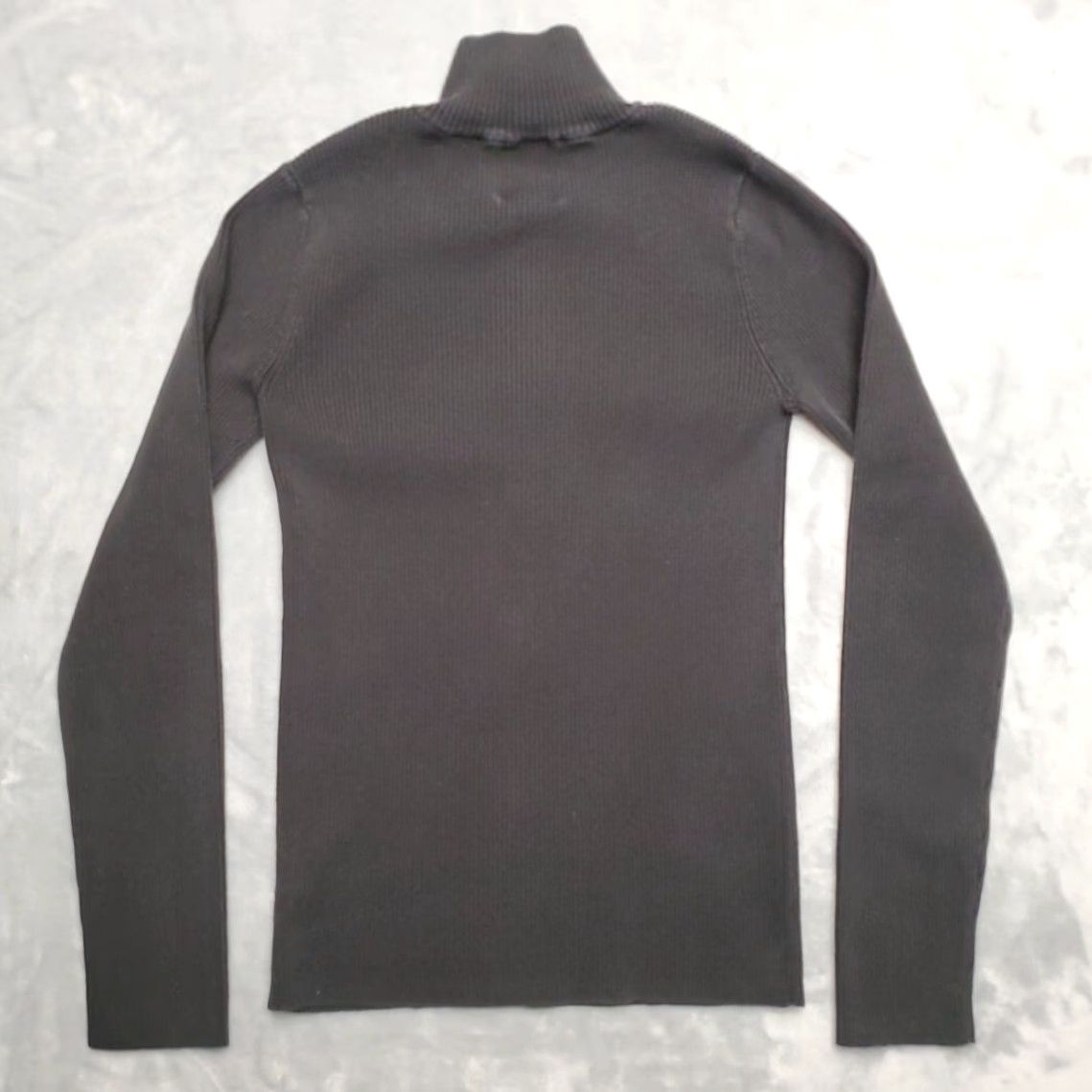 Ralph Lauren VINTAGE Ralph Lauren Polo Jeans Sweater Womens M 1/4 Zip Ribbed Stretch Black Cardigan Knit Cotton Blend All Seasons Pockets Solid Casual Womens Size M / US 6-8 / IT 42-44 - 7 Thumbnail