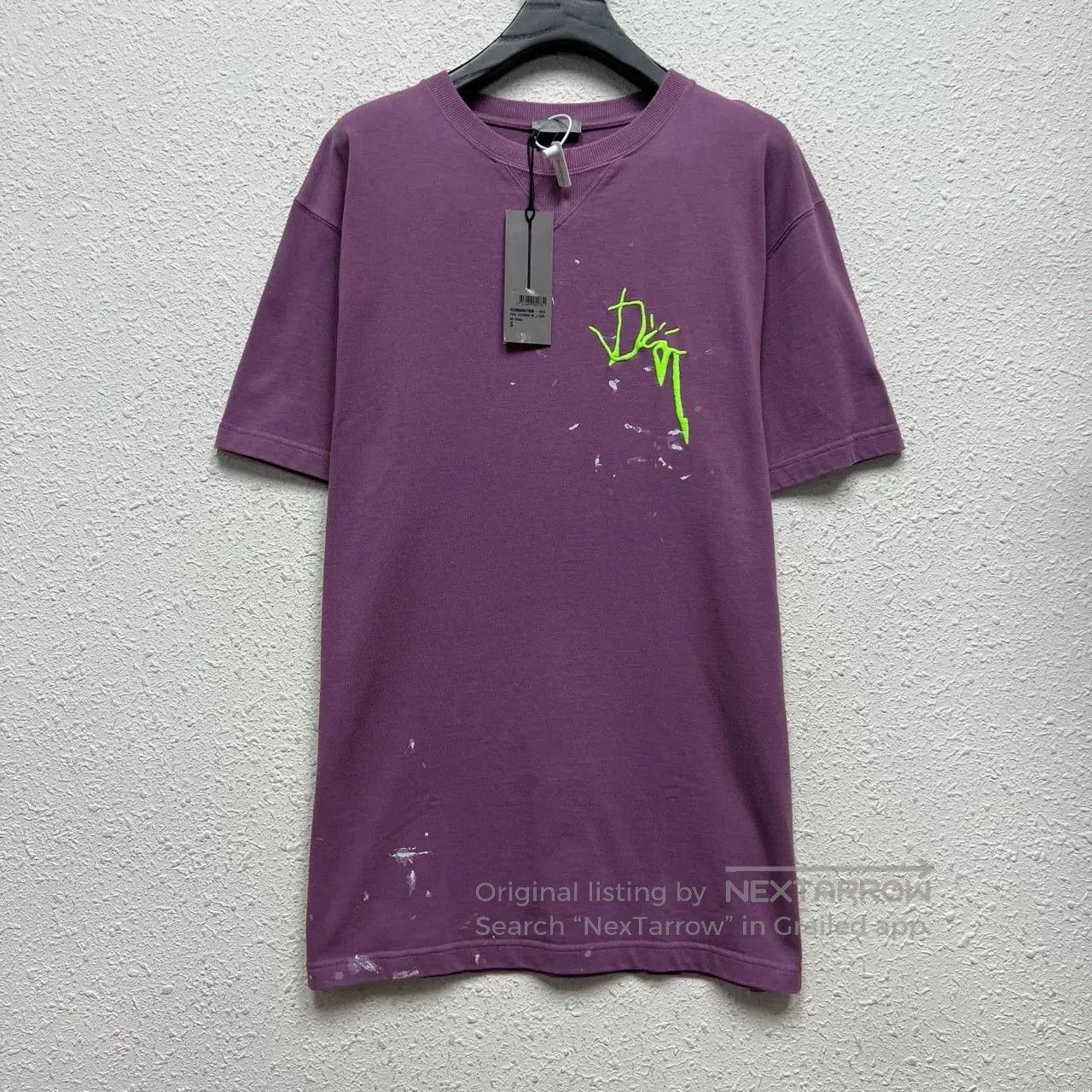Dior dior purple embroidered short sleeve t. Size US S / EU 44-46 / 1 - 1 Thumbnail