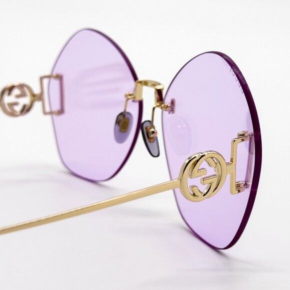 Gucci NEW GUCCI SUNGLASSES GG1203S 001 GOLD WOMEN EYEWEAR GUCCI Size ONE SIZE - 8 Thumbnail