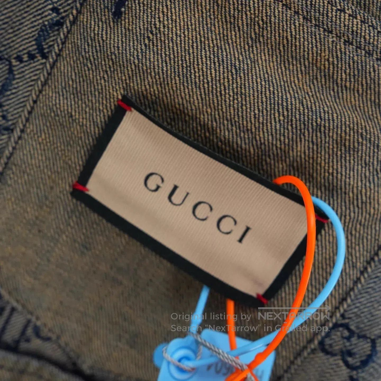 Gucci Blue Denim Jacket with Pattern & Leather Accents . Size US S / EU 44-46 / 1 - 3 Thumbnail