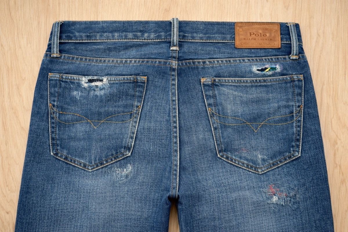 Polo Ralph Lauren Polo Ralph Lauren Varick Slim Straight Distressed Denim Jean Size US 31 - 7 Thumbnail