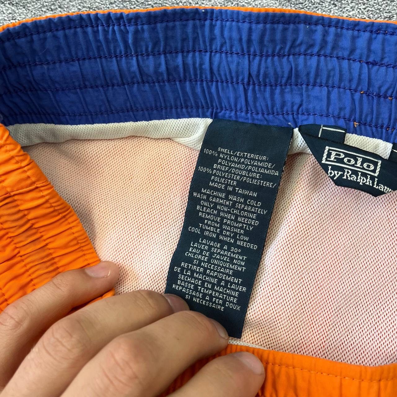 Polo Ralph Lauren Vintage Y2K Polo Ralph Lauren Orange Swim Shorts Size S Size US 35 - 8 Thumbnail