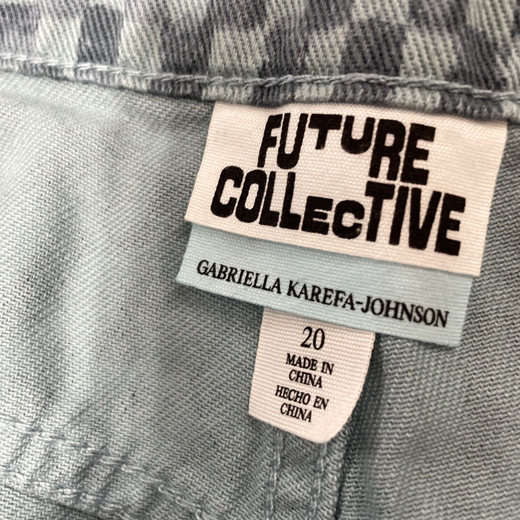 Vintage Future Collective Jeans Women 20 Gabriella Karefa-Johnson Checkered Print Jeans Size 42" / US 20 - 5 Thumbnail