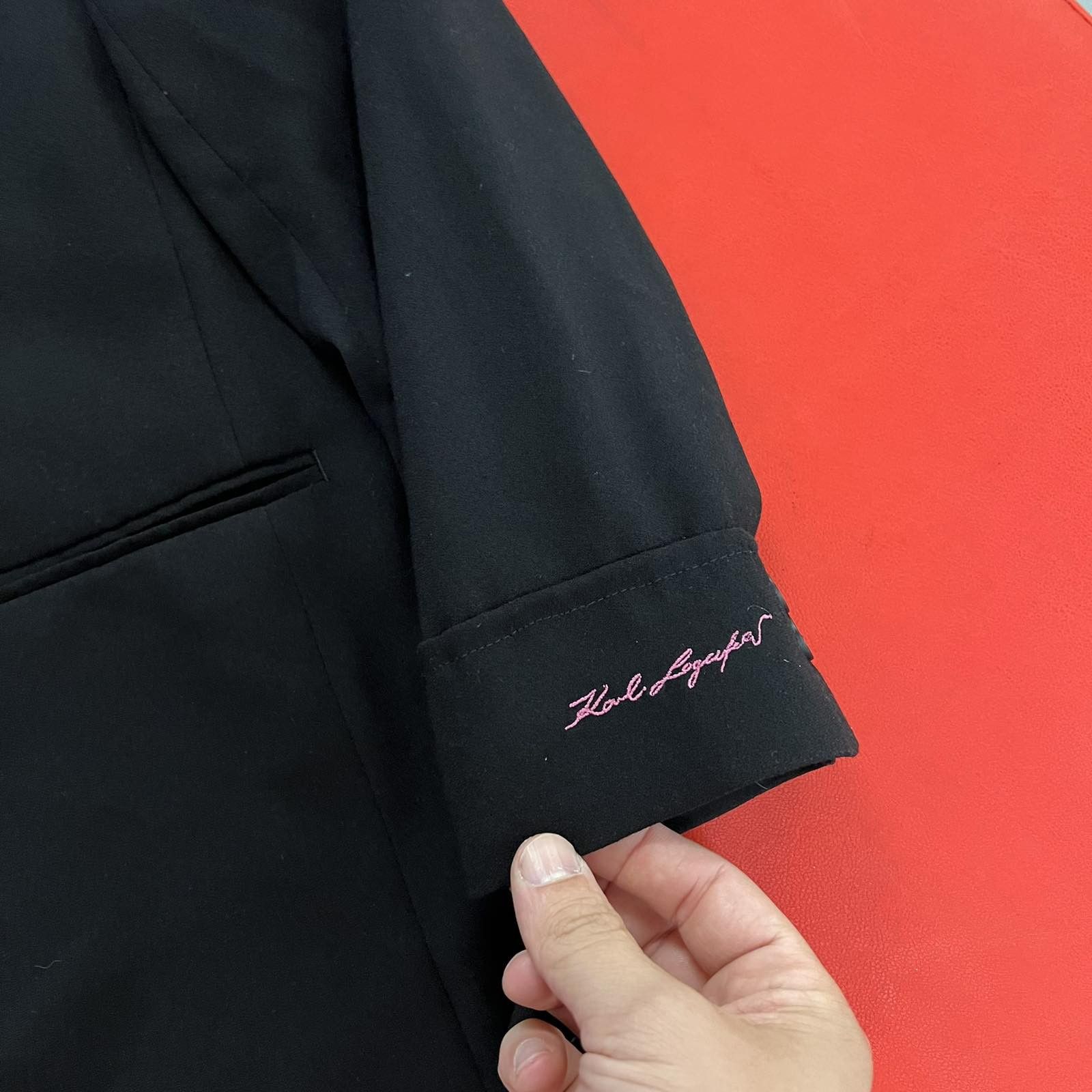 Karl Lagerfeld Karl Lagerfeld Paris Blazer Womens Black Trim Jacket Size M / US 6-8 / IT 42-44 - 7 Thumbnail