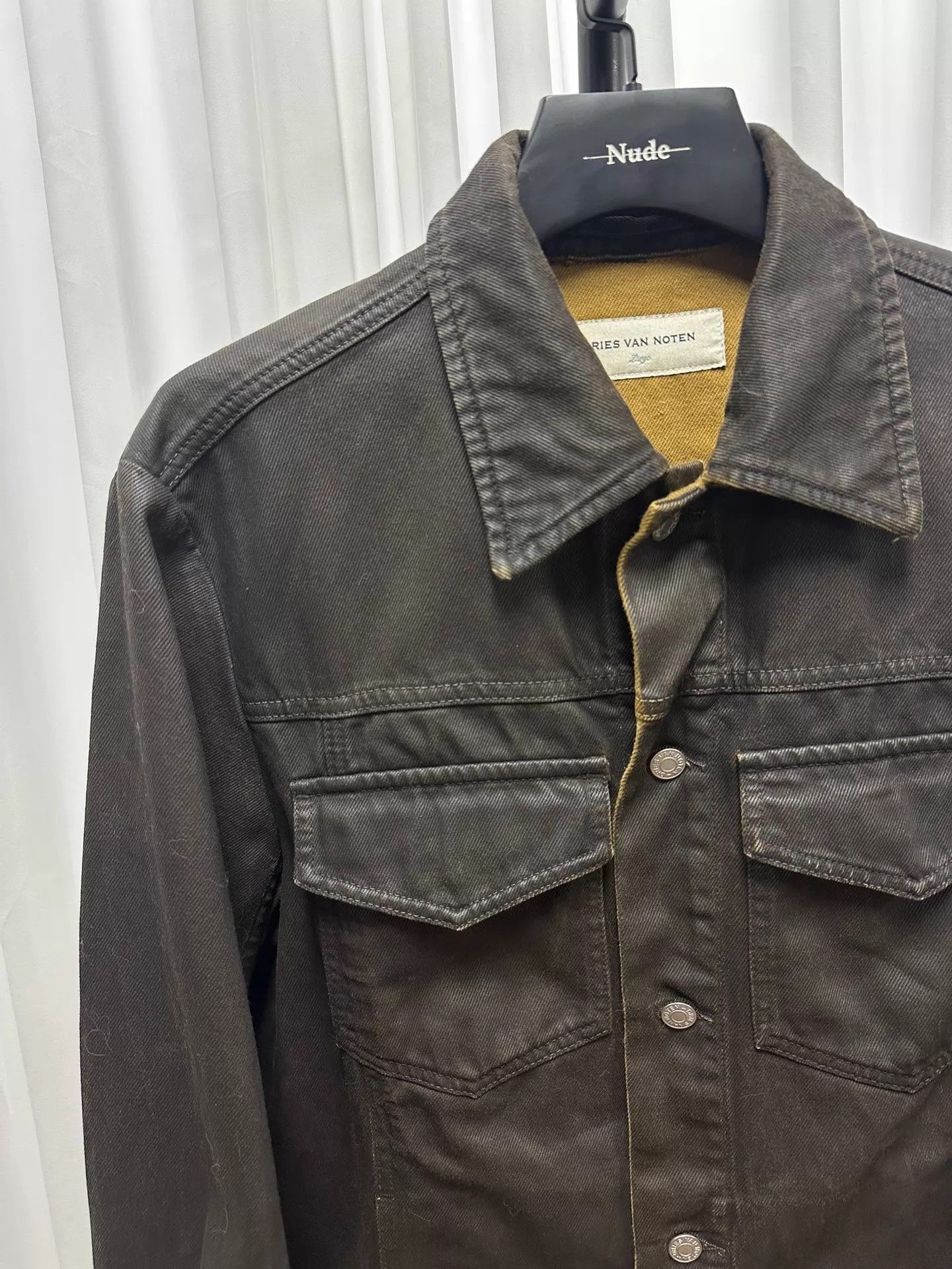 Dries Van Noten Dries Van Noten Waxed Denim Jacket L (Bust 110, Length 80) Size US L / EU 52-54 / 3 - 2 Thumbnail