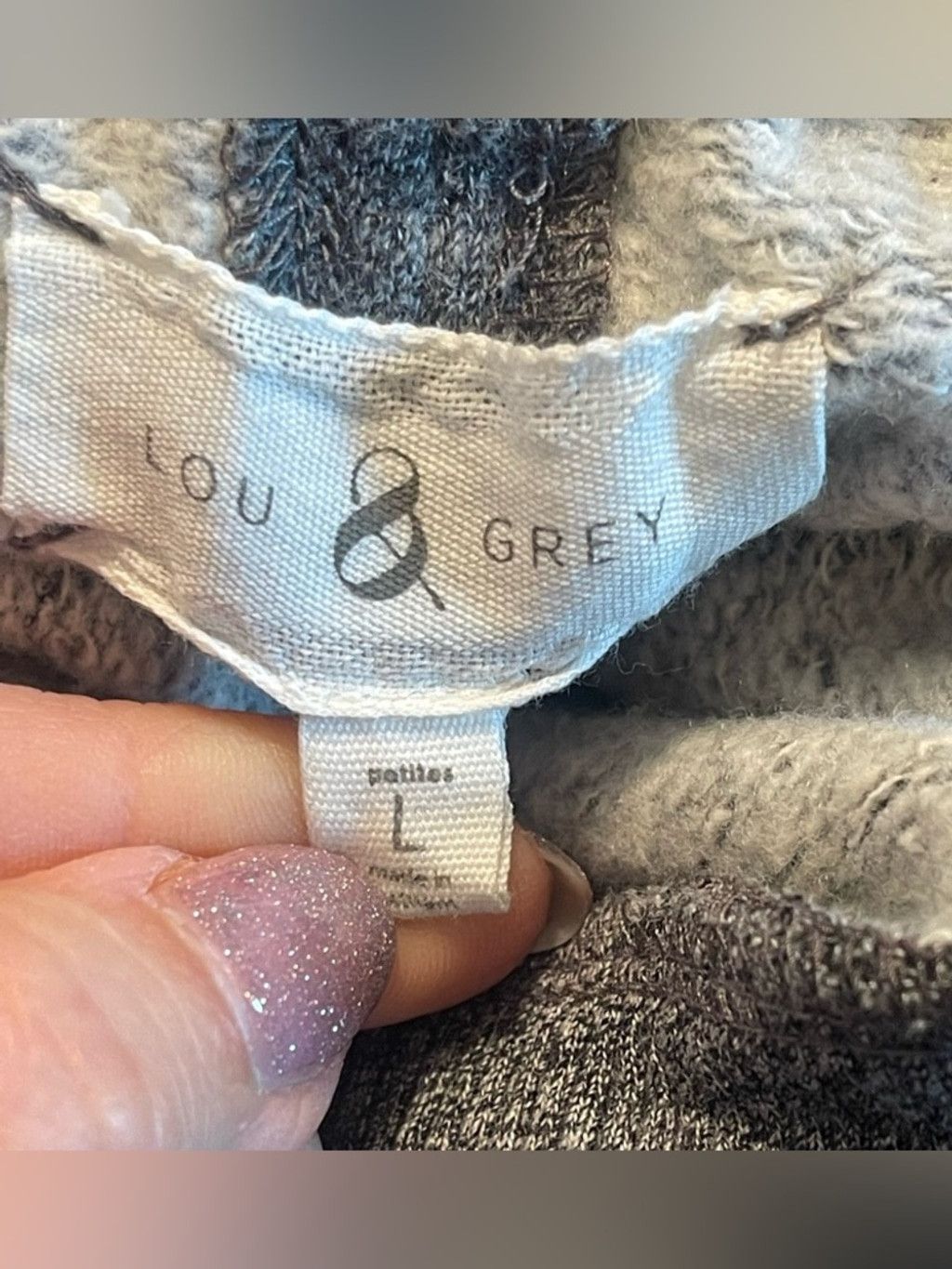 Lou & Grey Lou & Grey Turtleneck Sweatshirt Dress LP Gray Cozy Tunic Size L / US 10 / IT 46 - 8 Thumbnail