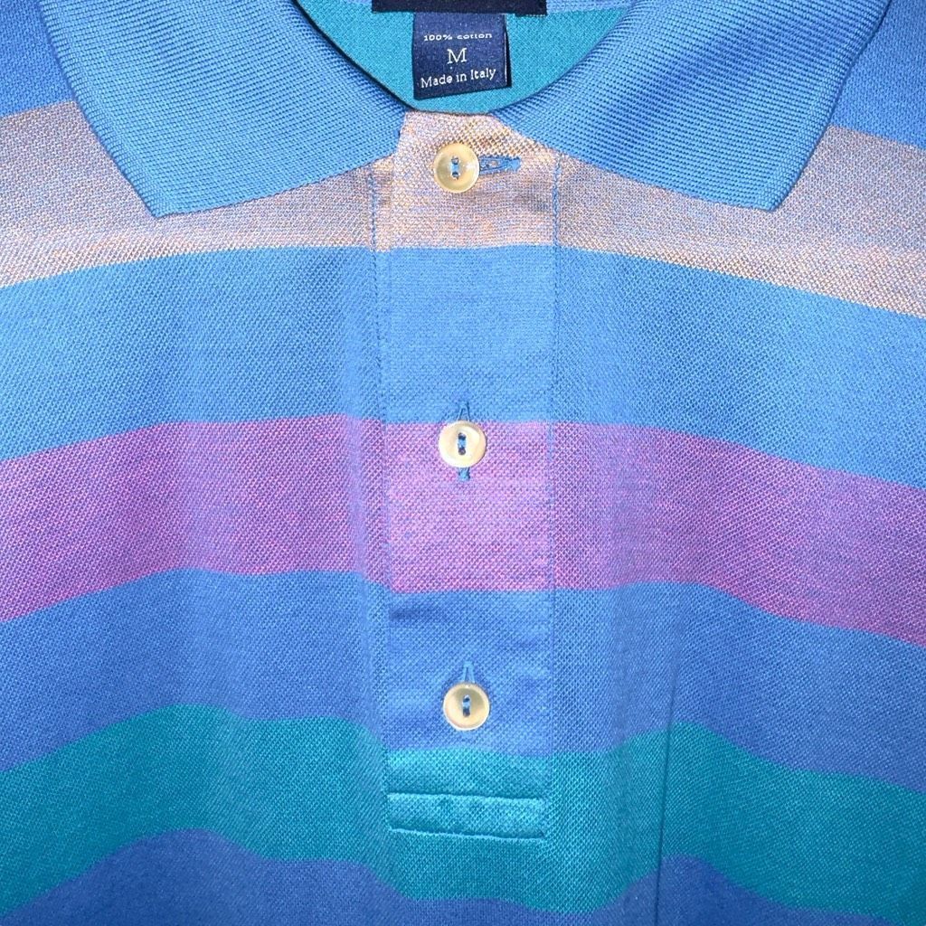 Other Jeff Rose Multicolored Stripe Italian Cotton Polo Shirt Sz M Size US M / EU 48-50 / 2 - 3 Thumbnail
