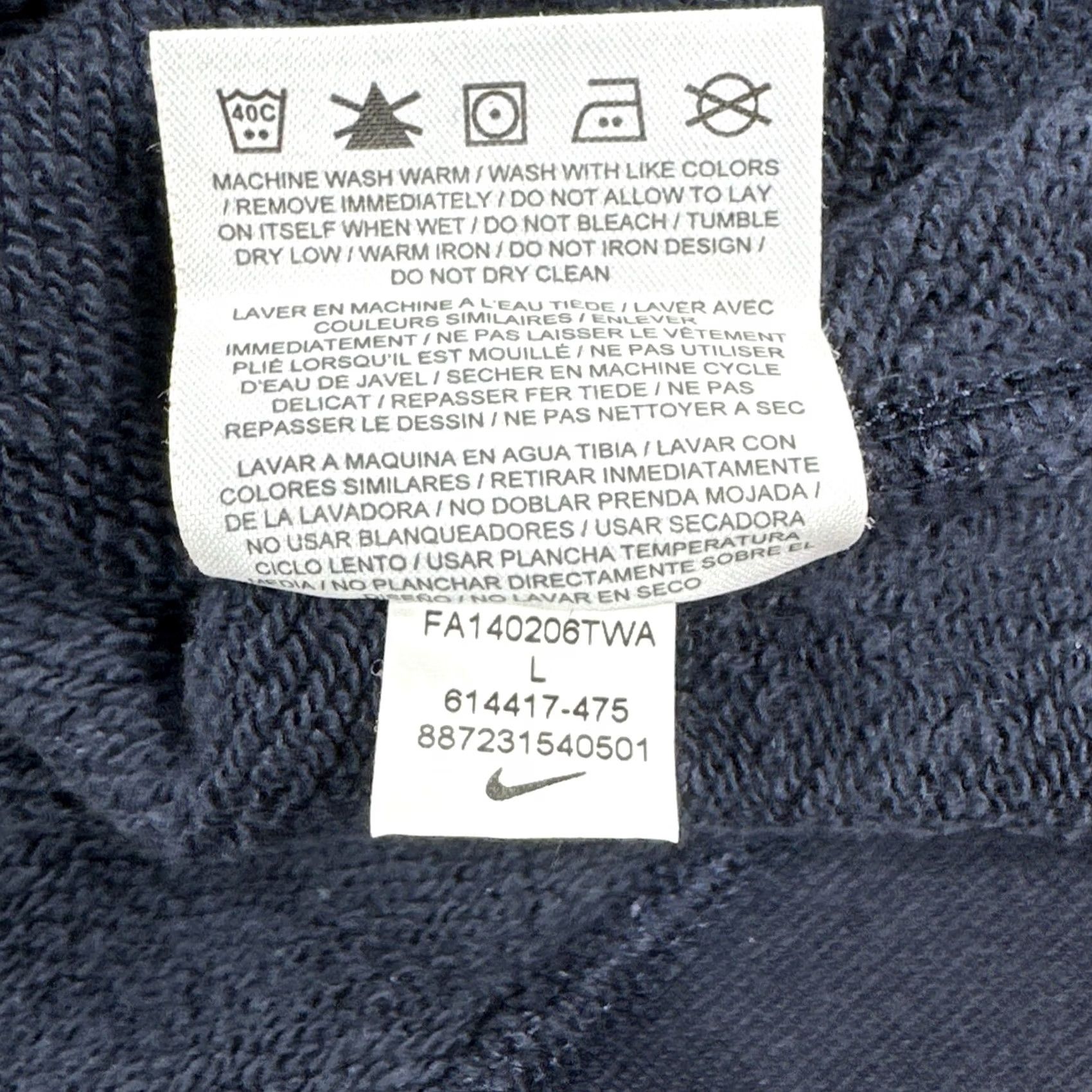 Nike Nike Sweatshirt Men L Crewneck Speed Striped Navy Blue 614417-475 Nike Sportswear Size US L / EU 52-54 / 3 - 7 Thumbnail