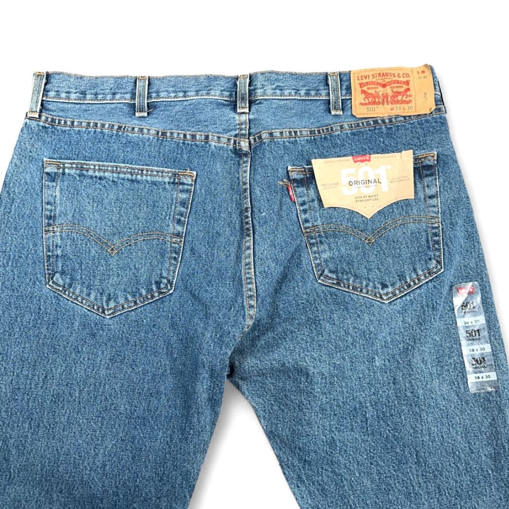 Levi's Levi's 501 Jeans Mens 38x31 Blue Medium Wash Original Fit Straight Leg Button Fly Size US 38 / EU 54 - 7 Thumbnail