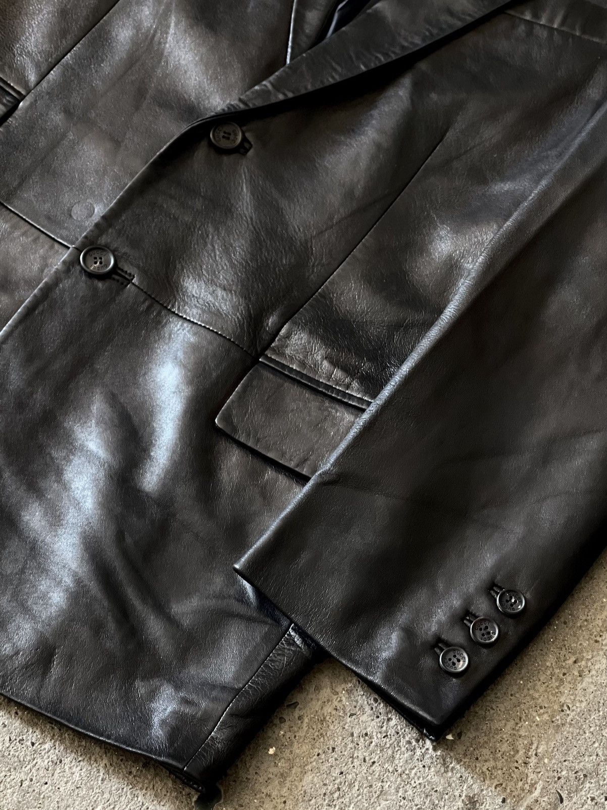 Gucci × Tom Ford Gucci - Tom Ford - SS1998 Runway - Leather Blazer Jacket Size US S / EU 44-46 / 1 - 2 Thumbnail