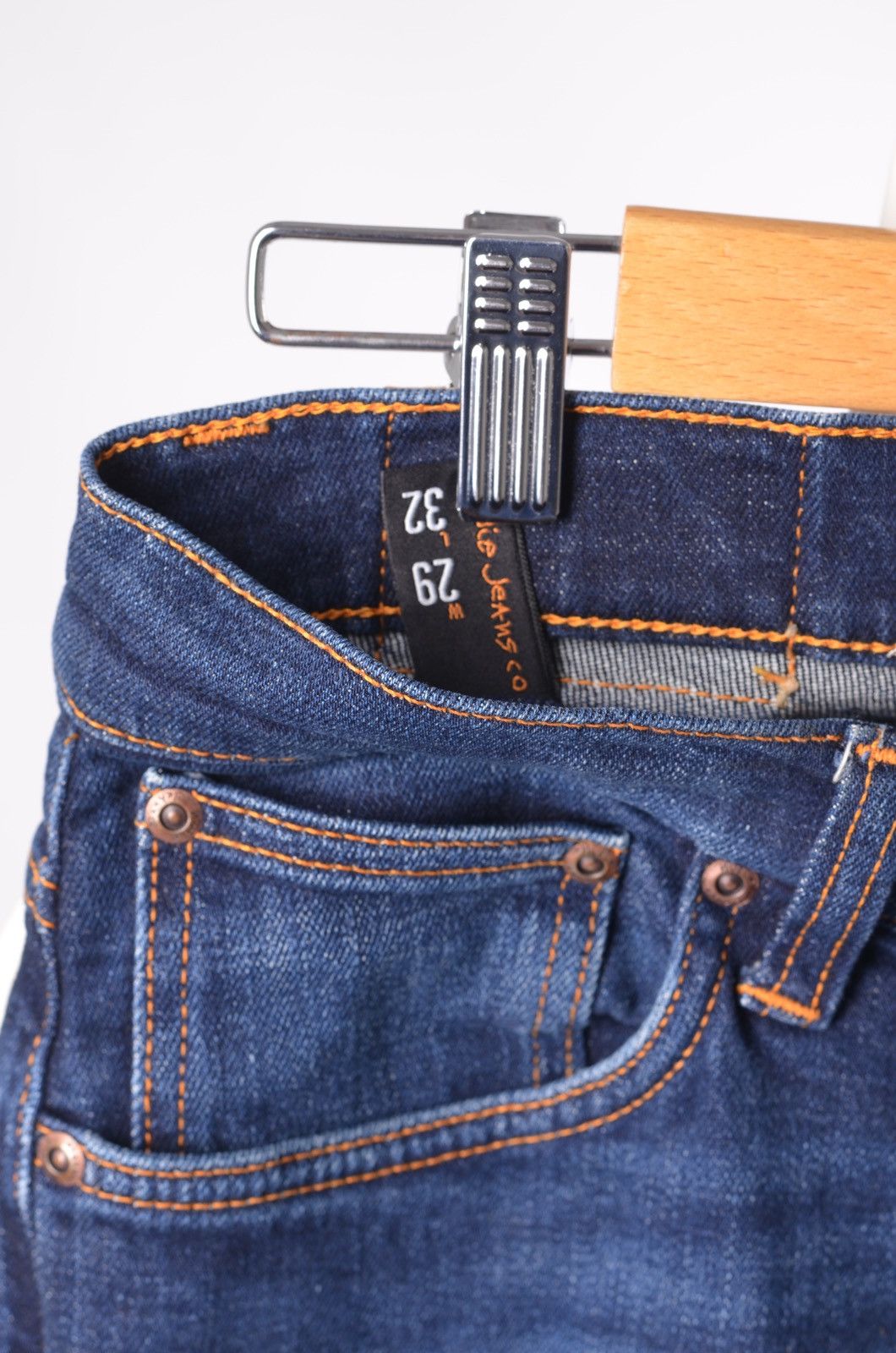 Nudie Jeans NUDIE JEANS Dude Dan Dark Deep Worn Regular Size W29 L32 Size US 29 - 5 Thumbnail